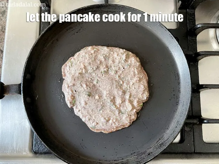 Step 19 – Let the pancake cook on a medium flame for about 1 minute. <u><em>This is a …