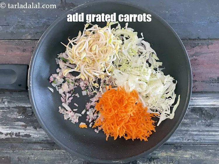 Step 19 – Add&nbsp;<meta charset="UTF-8" />1/4 cup&nbsp;thickly&nbsp;<a href="glossary-grated-carrot-816i">grated carrot</a>.