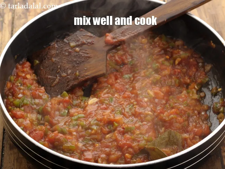 Step 16 – Mix well and cook on a medium flame for 2 to 3 minutes, while stirring …