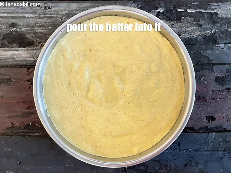 Step 17 – Pout the batter into it.&nbsp;
