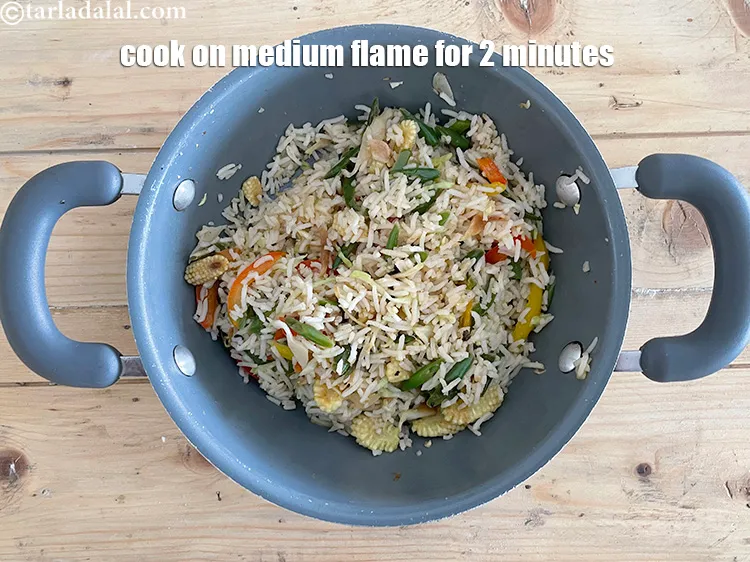 Step 21 – Cook on medium flame for 2 minutes, while stirring occasionally.