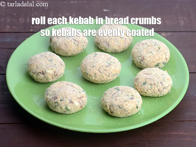 Step 17 – Roll each kebab in bread crumbs so that the kebabs are evenly coated from both …