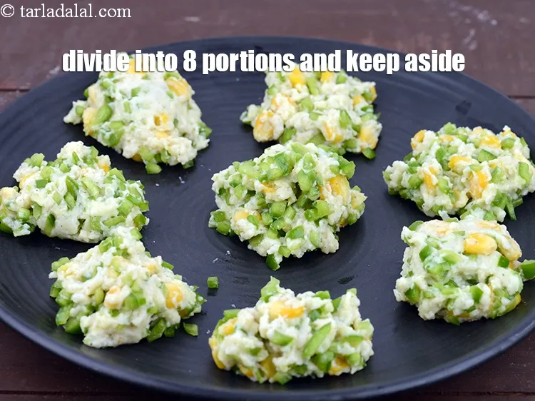 Step 17 – Divide the filling into 8 equal portions and keep aside.