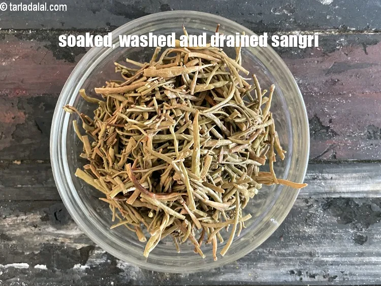Step 20 – Soaked and drained sangri.