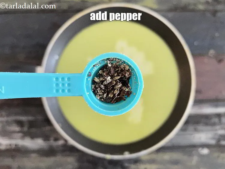 Step 20 – Add pepper.&nbsp;We used 1/4&nbsp;tsp pepper.