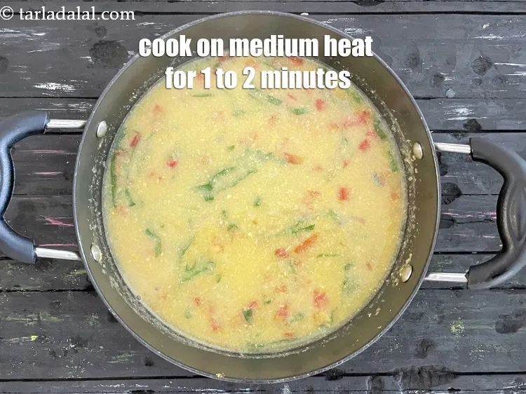 Step 18 – Cook on a medium flame for 1 to 2 minutes, while stirring continuously.
