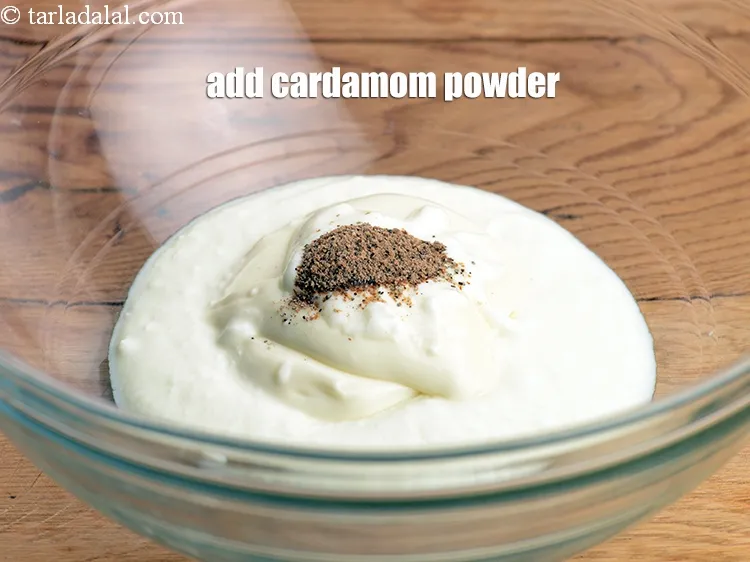 Step 20 – Add &frac14; tsp <a href="https://www.tarladalal.com/glossary-cardamom-powder-elaichi-powder-265i">cardamom (elaichi) powder</a>.