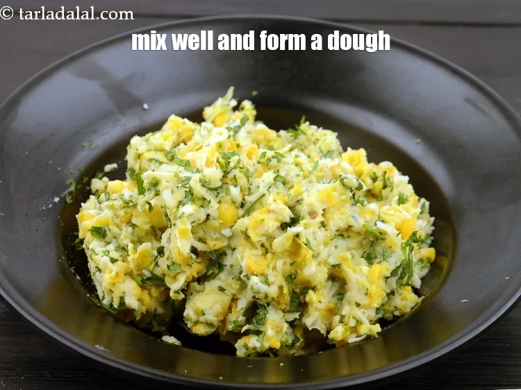 Step 18 – Mix well and form a dough.