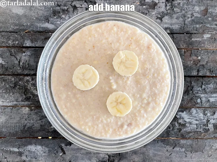 Step 36 – Just before serving, add <meta charset="UTF-8" />1 cup&nbsp;<a href="glossary-sliced-banana-19i">sliced banana</a>.