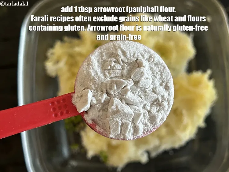 Step 24 – Add&nbsp;<meta charset="UTF-8" />1 tbsp&nbsp;<a href="glossary-arrowroot-flour-arrowroot-ka-atta-paniphal-flour-111i">arrowroot (paniphal) flour</a>.