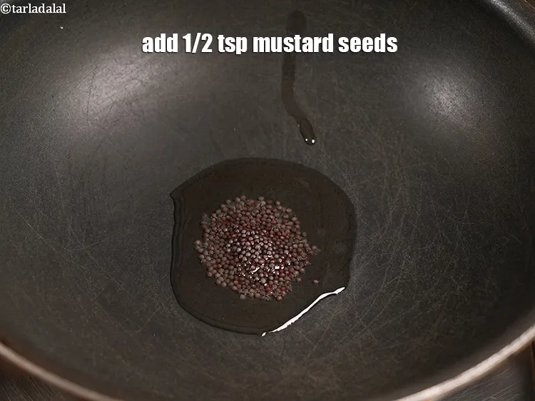 Step 22 – Add 1/2 tsp mustard seeds.&nbsp;