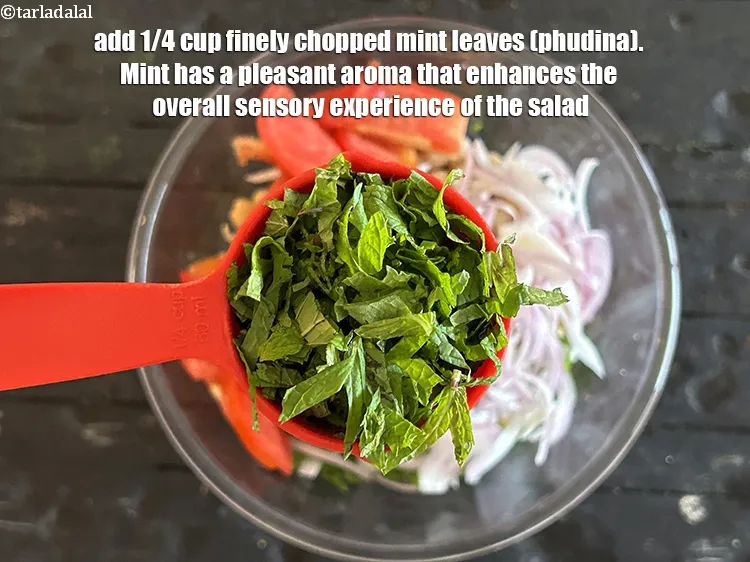 Step 18 – Add&nbsp;<!--%3Cmeta%20charset%3D%22UTF-8%22%20%2F%3E-->1/4 cup&nbsp;finely&nbsp;<a href="glossary-chopped-mint-788i">chopped mint leaves (phudina)</a>.&nbsp;Mint has a pleasant aroma that enhances the overall sensory …