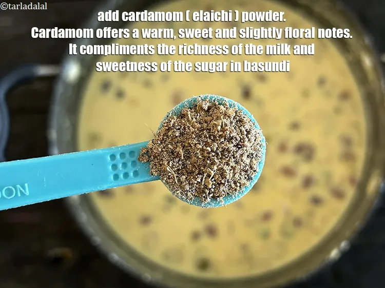Step 26 – Add 1/2 tsp&nbsp;<a href="glossary-cardamom-powder-elaichi-powder-265i">cardamom (elaichi) powder</a>.&nbsp;Cardamom has a distinct aroma and flavor profile, offering a …