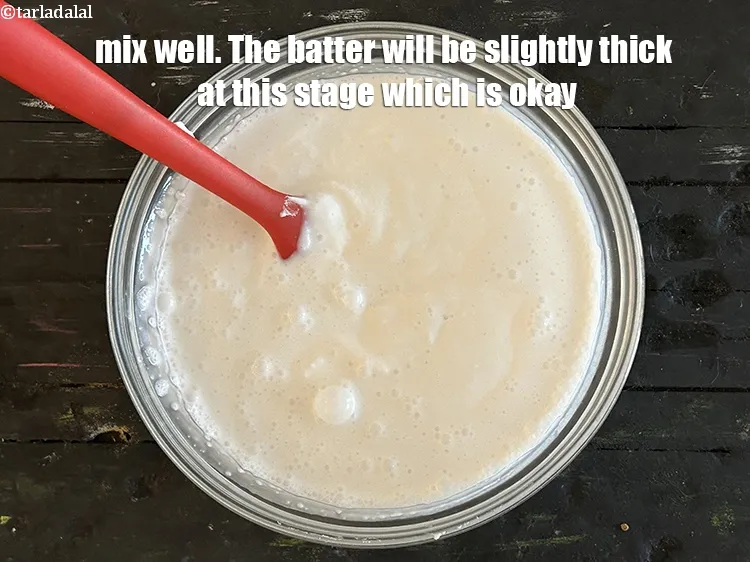 Step 27 – Mix well. The batter may be slightly thick at this stage and that is okay.