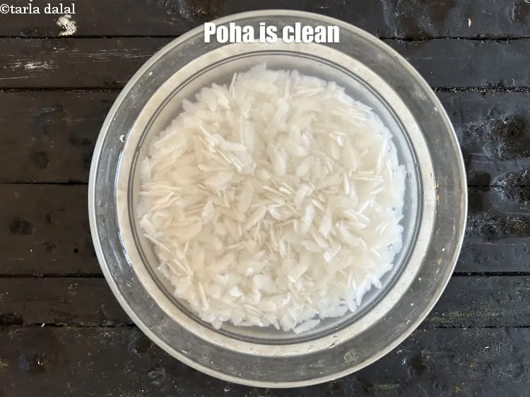Step 18 – Poha is clean.&nbsp;