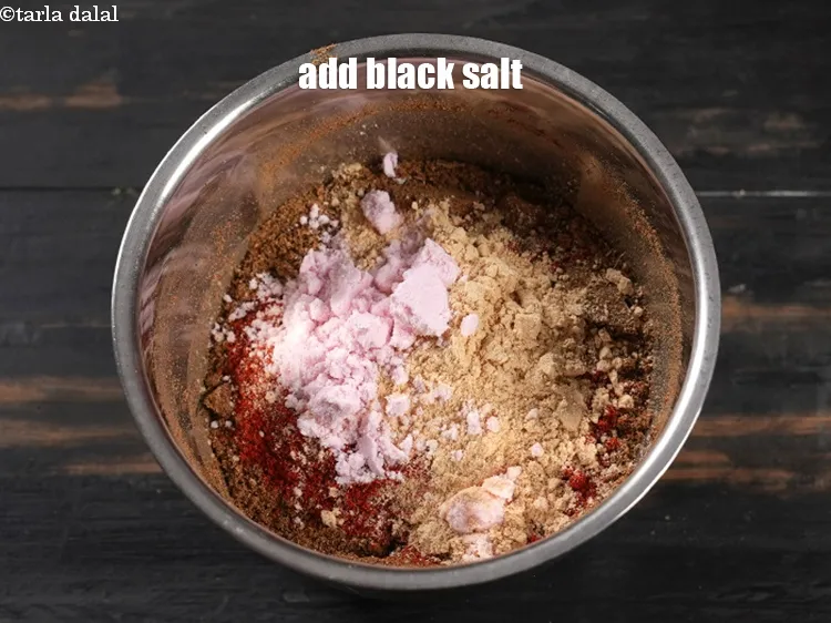 Step 18 – Add &frac12; tbsp black salt.