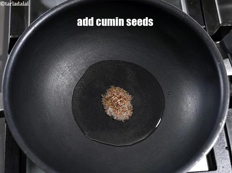 Step 17 – Add &frac12; tsp cumin seeds.