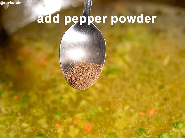 Step 21 – Add pepper powder to taste.