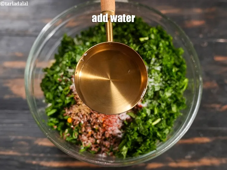 Step 18 – Add &frac12; cup water.