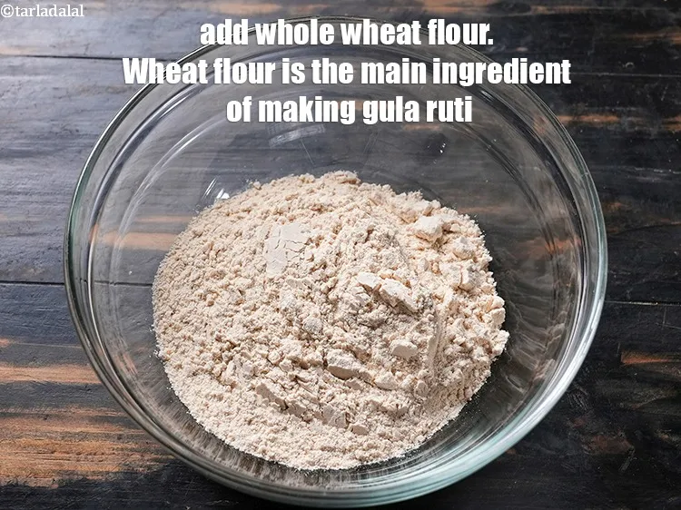 Step 18 – In a deep bowl, add 1 cup <a href="https://www.tarladalal.com/glossary-whole-wheat-flour-gehun-ka-atta-gehun-ka-aata-429i">whole wheat flour (gehun ka atta)</a>. Wheat …