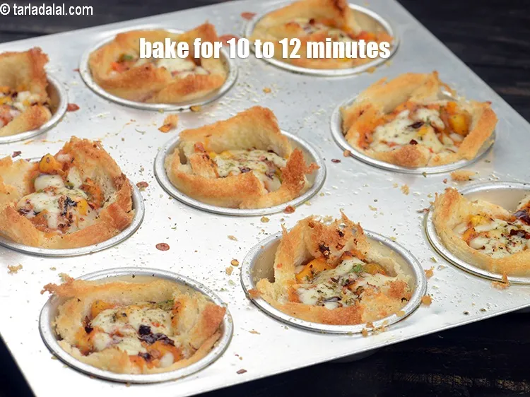 Step 18 – Bake in a pre-heated oven at 200&ordm;C (400&ordm;F) for 10 to 12 minutes.&nbsp;