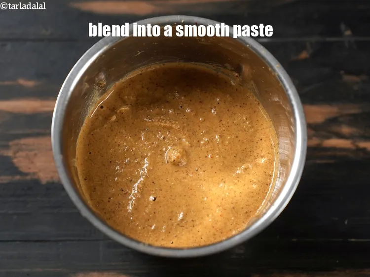 Step 18 – Blend into a smooth paste. Keep Chettinad masala paste aside.&nbsp;