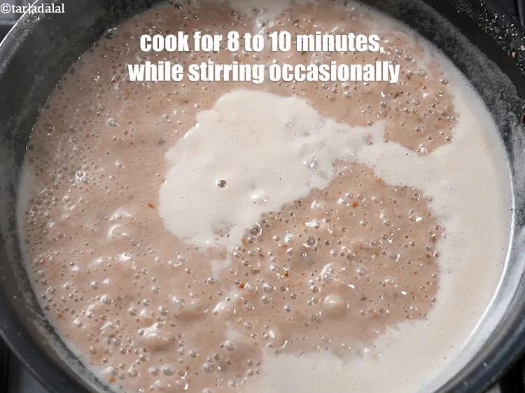 Step 18 – Mix well and cook on medium flame for 8 to 10 minutes, while stirring occasionally.