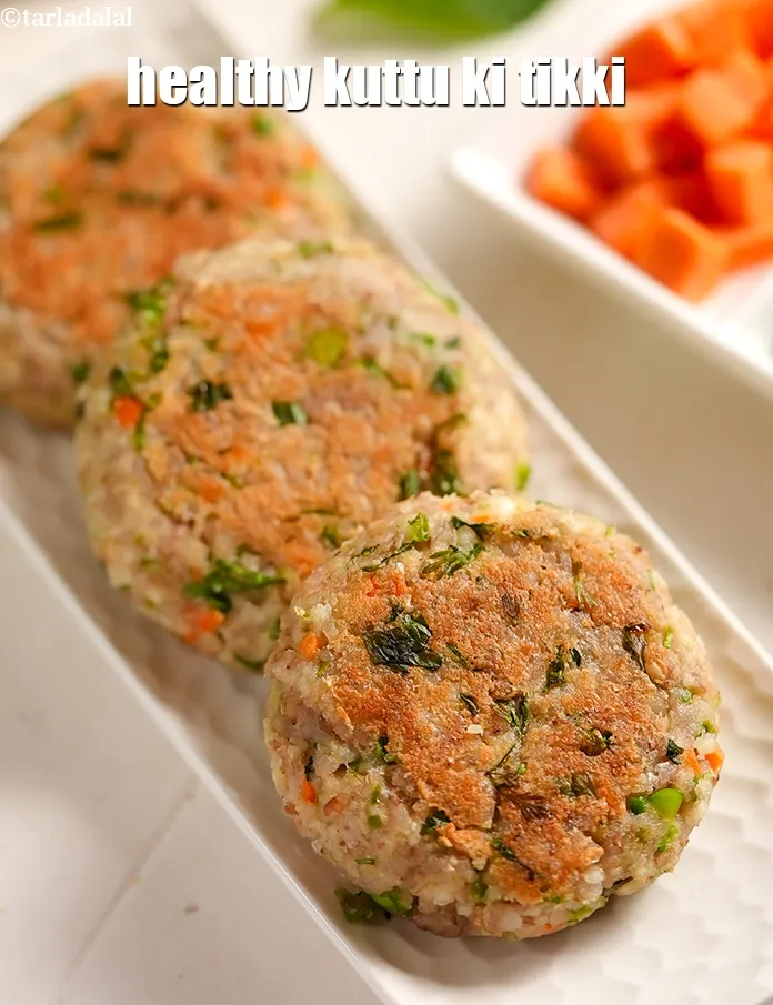 Step 17 – Serve <strong>buckwheat tikki recipe&nbsp;|&nbsp;healthy kuttu ki tikki&nbsp;|&nbsp;buckwheat paneer cutlet for high blood pressure&nbsp;|</strong> immediately.