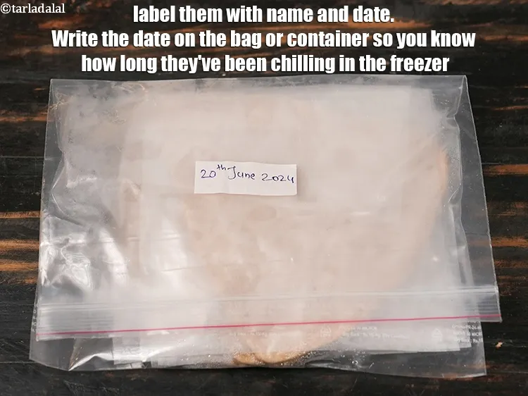 Step 21 – Label them with name and date. Write the date on the bag or container so …