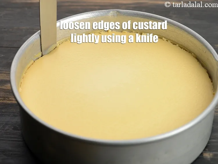 Step 18 – Just before serving loosen the sides of the custard using a sharp knife.&nbsp;