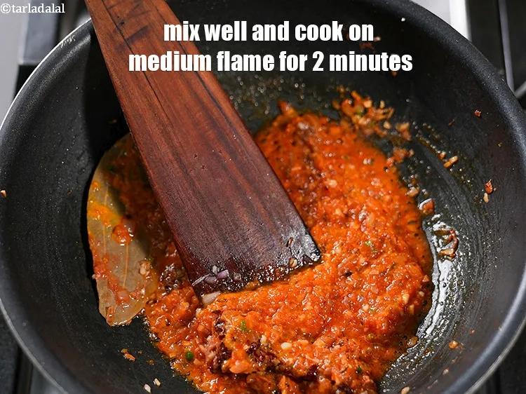 Step 18 – Mix well and cook on medium flame for 2 minutes.