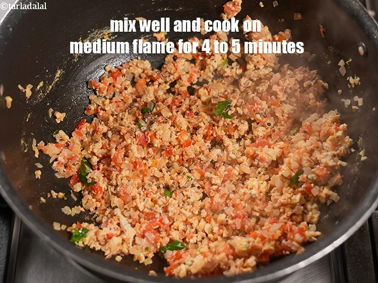 Step 18 – Mix well and cook on medium flame for 4 to 5 minutes, while stirring occasionally.