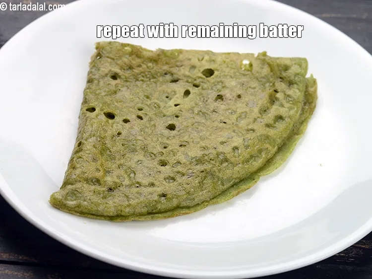 Step 18 – Repeat with the remaining batter to make 9 more dosas.