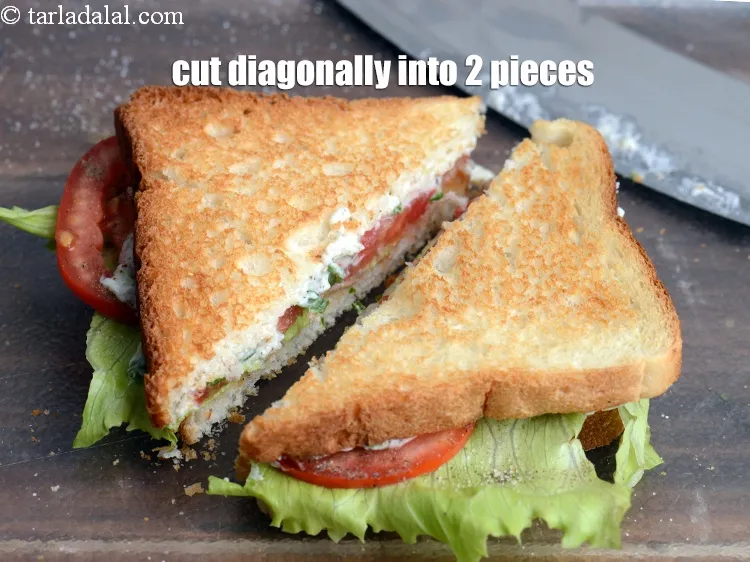 Step 18 – Cut diagonally into 2 equal pieces.&nbsp;