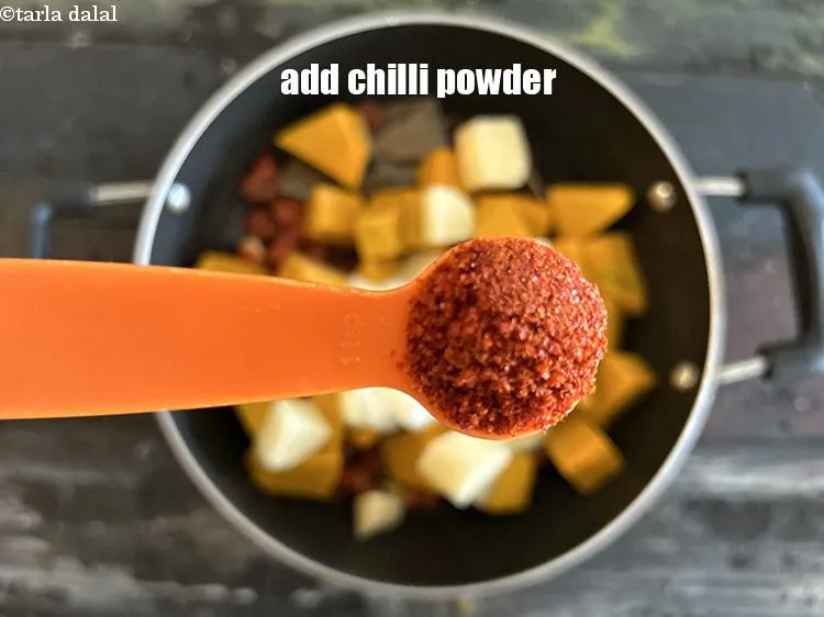 Step 18 – Add&nbsp;<meta charset="UTF-8" />1 tsp&nbsp;<a href="glossary-chilli-powder-red-chilli-powder-339i">chilli powder</a>.