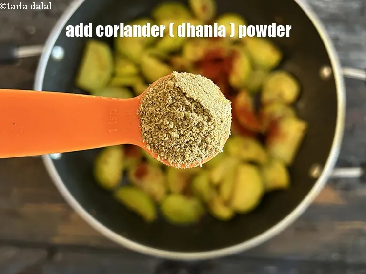 Step 18 – Add&nbsp;<meta charset="UTF-8" />2 tsp&nbsp;<a href="glossary-coriander-powder-dhania-powder-370i">coriander (dhania) powder</a>.