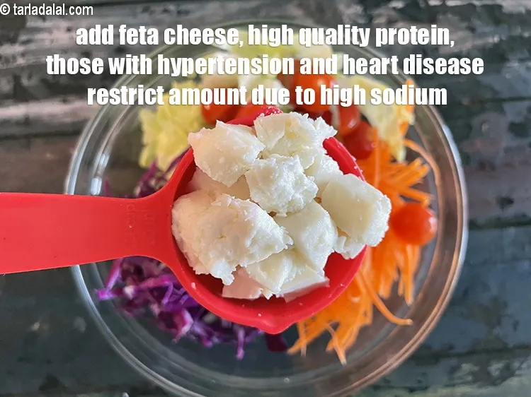 Step 19 – Add 1/4 cup&nbsp;feta cheese cubes.&nbsp;<meta charset="UTF-8" />It is a dense source of high quality&nbsp;<a href="https://www.tarladalal.com/recipes-for-protein-rich-foods-indian-veg-protein-rich-recipes-695" …