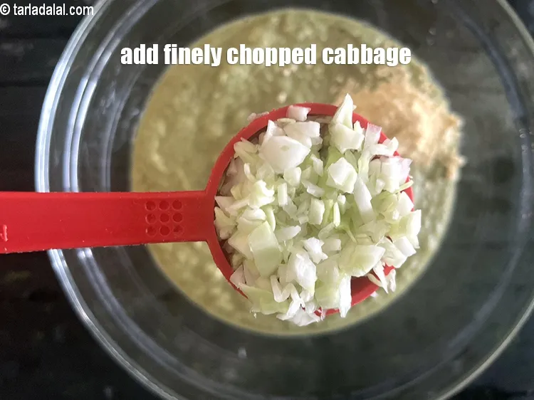 Step 18 – Add&nbsp;<meta charset="UTF-8" />2 tbsp&nbsp;finely&nbsp;<a href="glossary-chopped-cabbage-781i">chopped cabbage</a>.