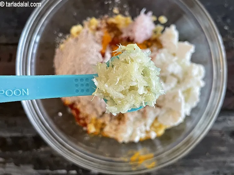 Step 26 – Add&nbsp;<meta charset="UTF-8" />1/2 tsp&nbsp;<a href="glossary-ginger-garlic-paste-adrak-lehsun-ki-pate-adrak-lahsun-ki-paste-939i">ginger-garlic (adrak-lehsun) paste</a>.