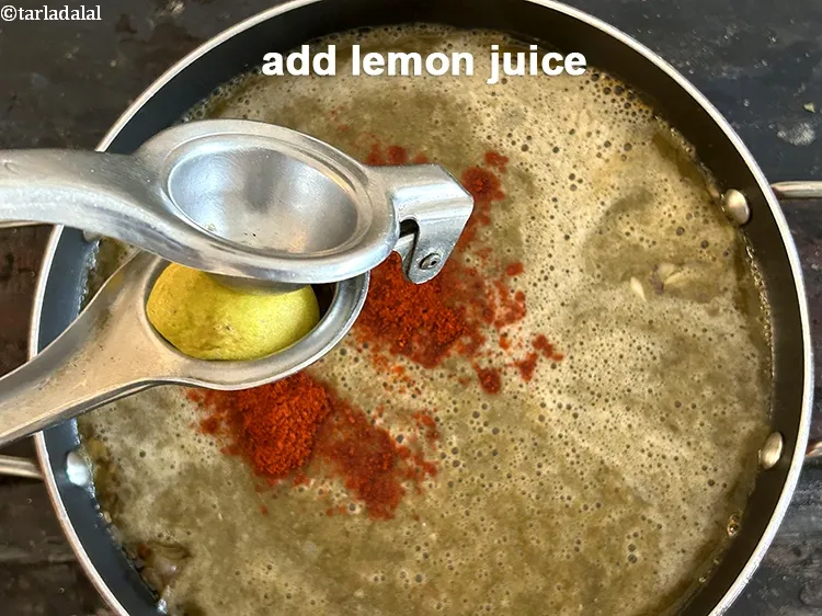 Step 26 – Add&nbsp;<meta charset="UTF-8" />1 tbsp&nbsp;<a href="glossary-lemon-nimbu-428i">lemon</a>&nbsp;juice.