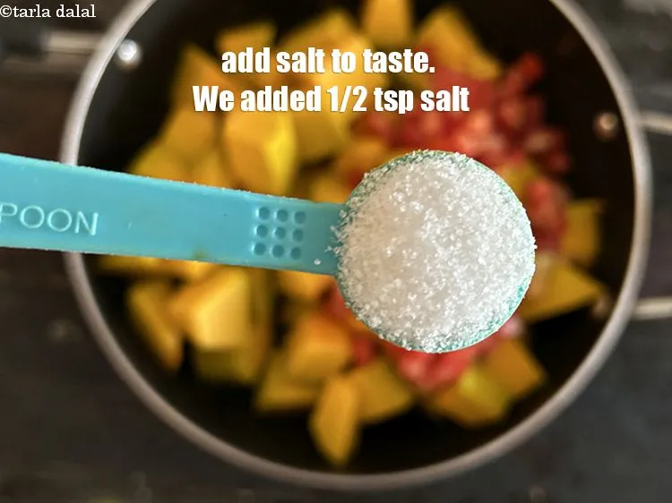 Step 19 – Add salt to taste. We added 1/2 tsp salt.