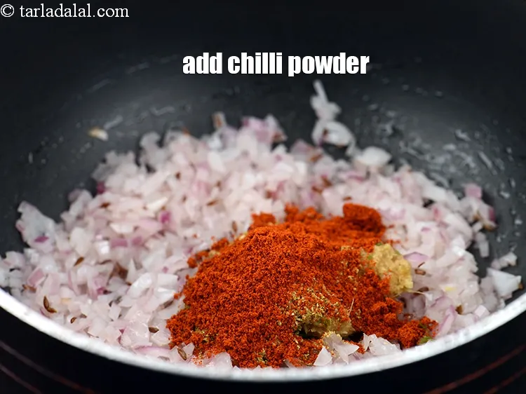 Step 23 – Add 1 tsp&nbsp;<a href="https://www.tarladalal.com/glossary-chilli-powder-red-chilli-powder-339i">chilli powder</a>.