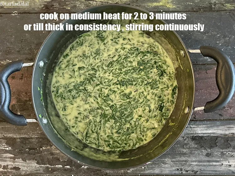 Step 18 – Cook on a medium flame for 2 to 3 minutes or till it is thick …