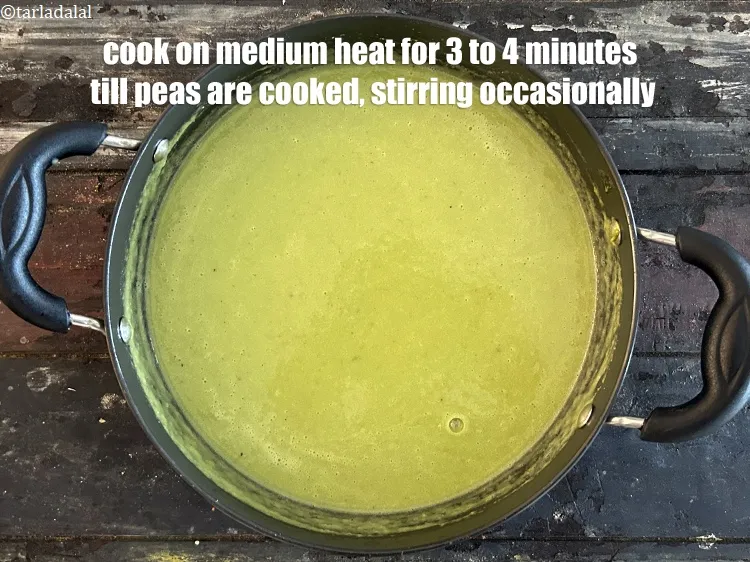 Step 19 – Cook on a medium flame for 3 to 4 minutes till peas are cooked, while …