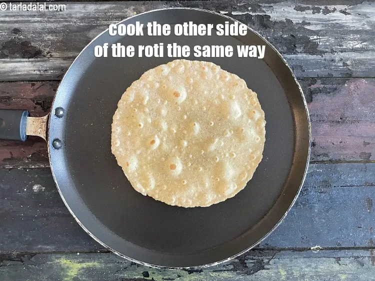 Step 19 – Cook the roti the other side the same way.