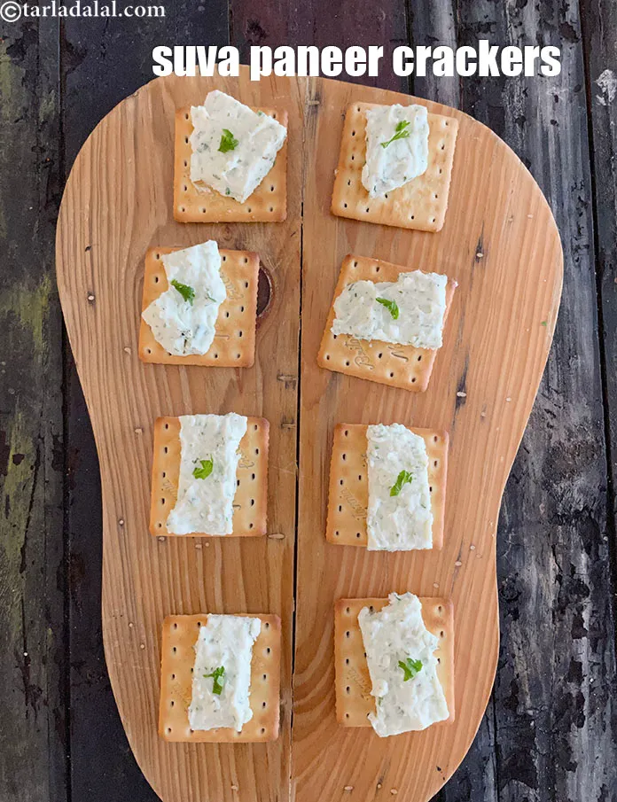 Step 19 – Serve <strong>herb cottage cheese crackers snack | suva paneer crackers | quick dill cottage cheese …