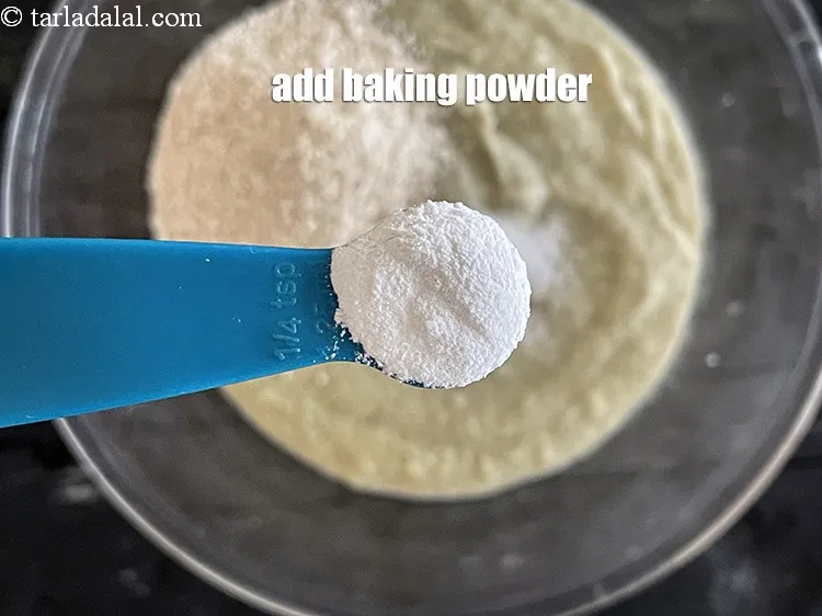 Step 18 – Add&nbsp;<meta charset="UTF-8" />1/4 tsp&nbsp;<a href="glossary-baking-powder-425i">baking powder</a>.