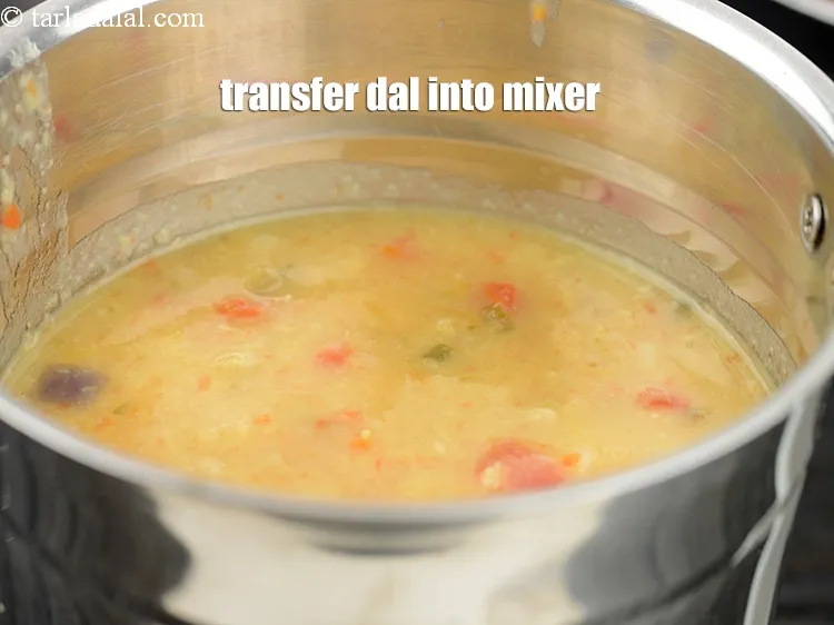 Step 19 – Transfer the dal into a mixer.