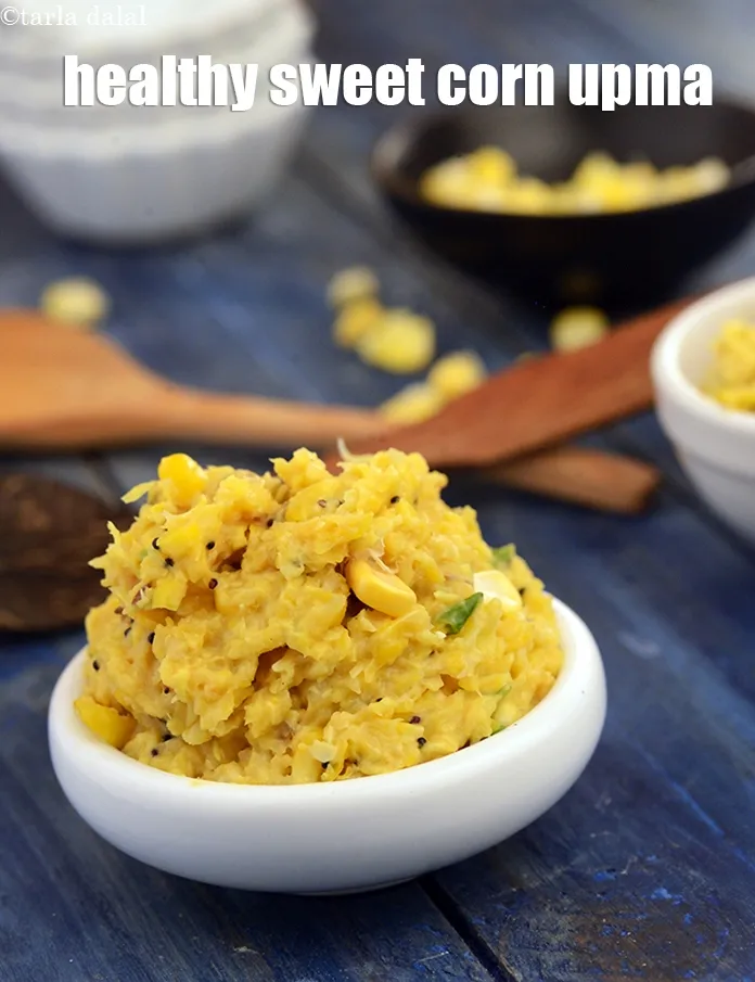 Step 23 – Serve <strong>makai upma | bhutte ki kees&nbsp;|&nbsp;healthy sweet corn upma | how to make makai …