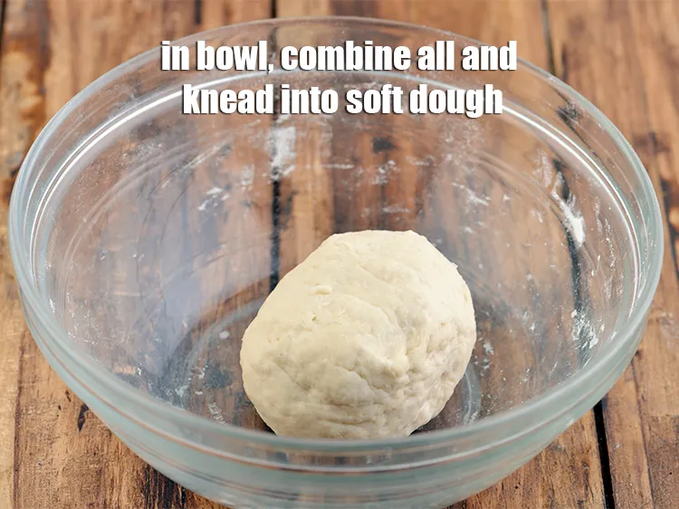 Step 22 – In a deep bowl, combine plain flour, sugar, curd, baking powder, baking soda and salt …